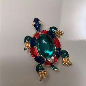 Vintage fun turtle pin